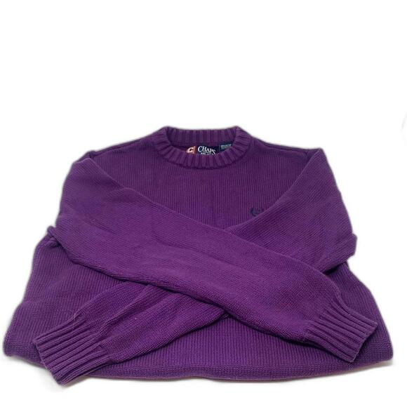 Chaps Purple Crewneck Sweater - Picture 3 of 4